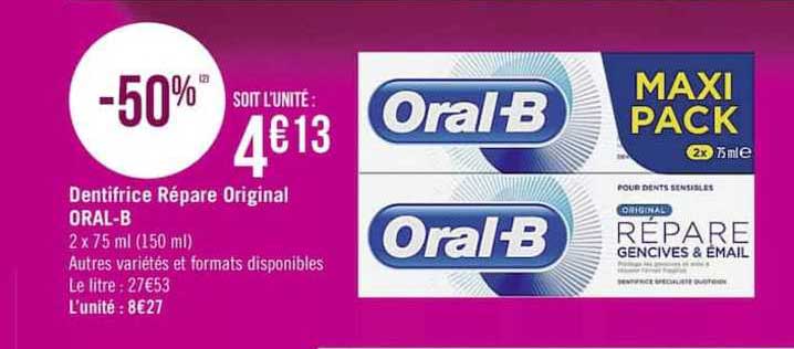 dentifrice répare original oral b