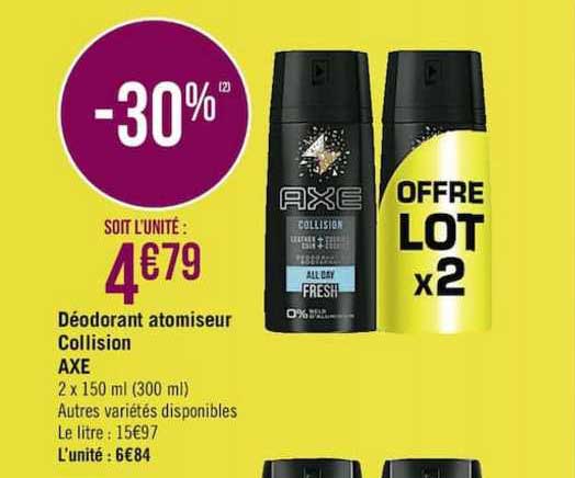 déodorant atomiseur collision axe
