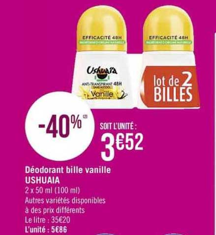 Déodorant Bille Vanille Ushuaia