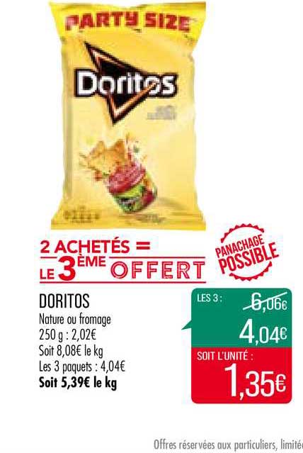 doriots 2 achetés = le 3ème offert
