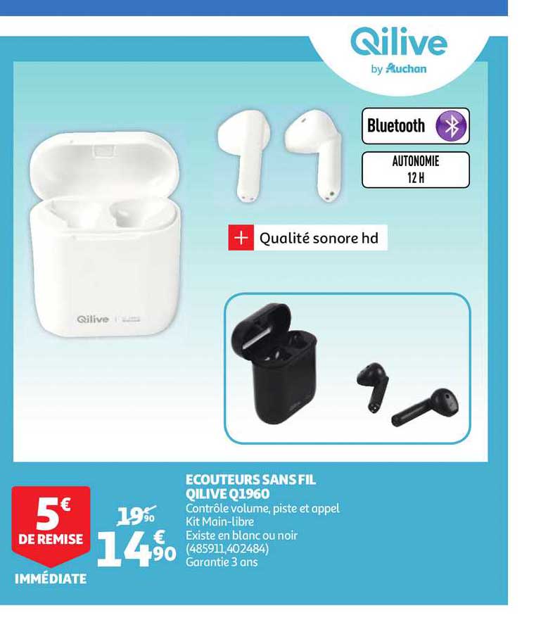 écouteurs sans fil qilive q1960