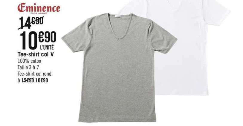éminence tee shirt col v
