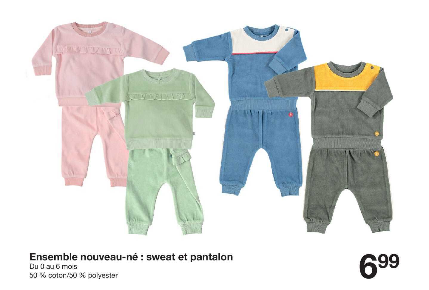 ensemble nouveau né : sweat et pantalon