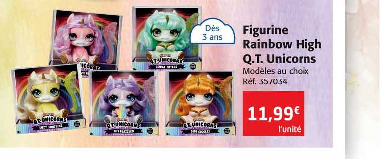 figurine rainbow high q.t. unicorns