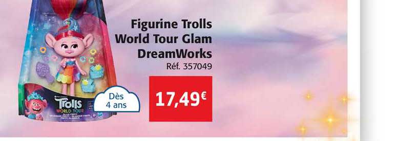 figurine trolls world tour glam dreamworks