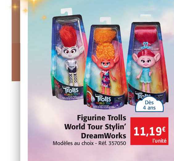 figurine trolls world tour stylin' dreamworks