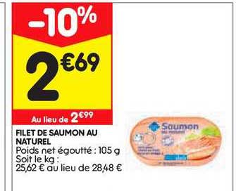 Filet De Saumon Au Naturel