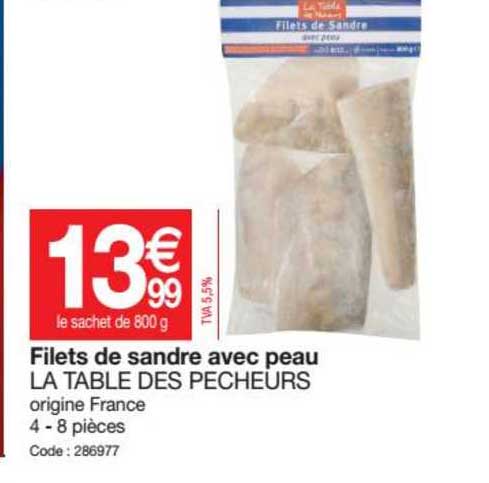 filets de sandre avec peau la table des pêcheurs