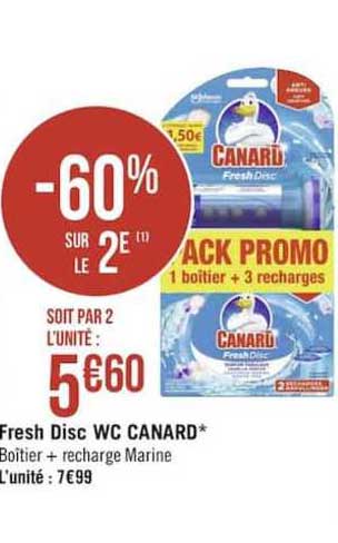 fresh disc wc canard -60% sur le 2è