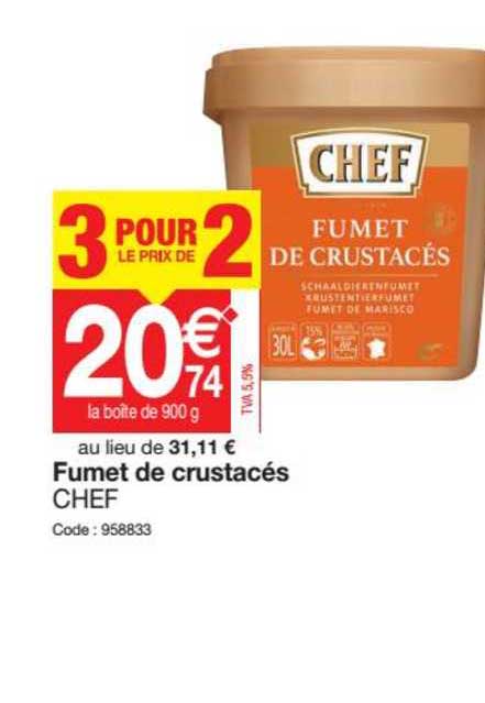 fumet de crustacés chef