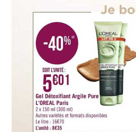 gel détoxifiant argile pure l'oreal paris