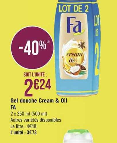 gel douche cream & oil fa