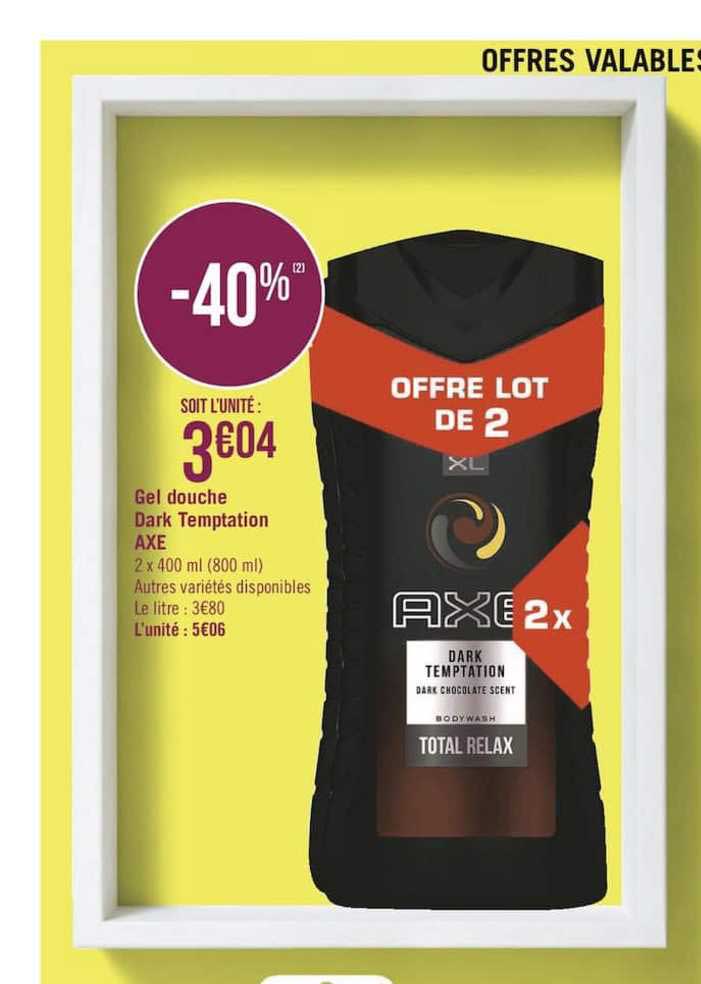 gel douche dark temptation axe