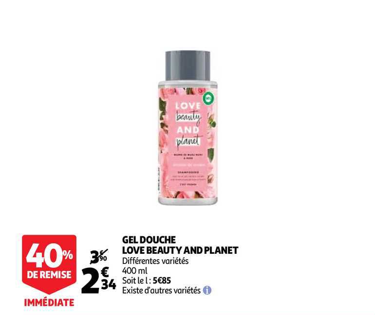 gel douche love beauty and planet