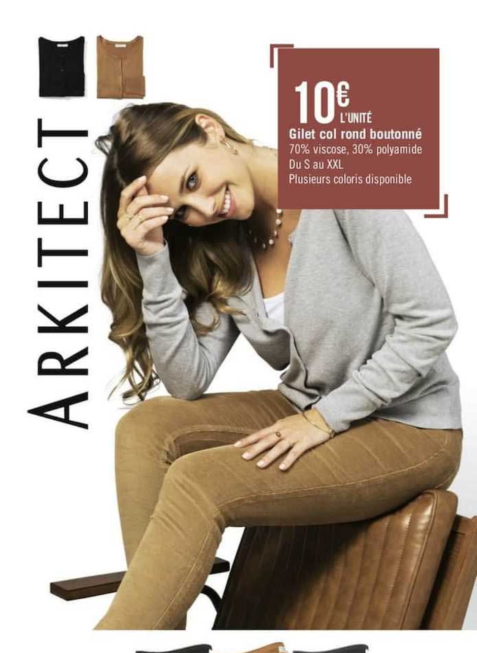 Gilet Col Rond Boutonné