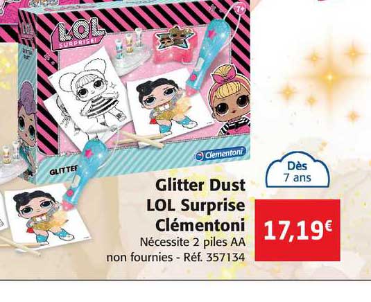 glitter dust lol surprise clémentoni