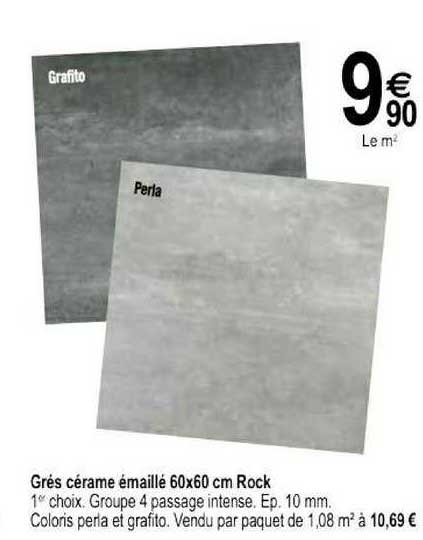 Grés Cérame émaillé 60x60 Cm Rock