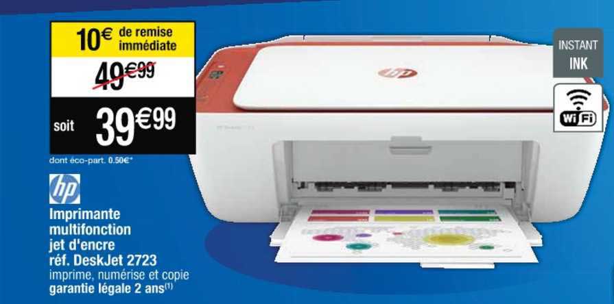 hp imprimante multifonction jet d'encre réf. deskjet 2723