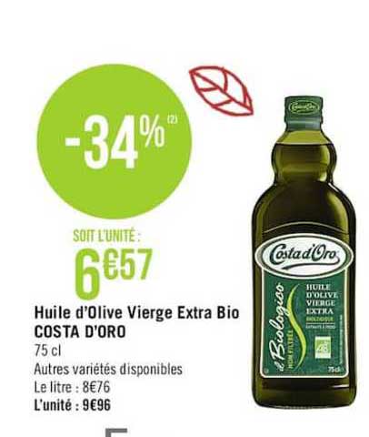 huile d'olive vierge extra bio costa d'oro