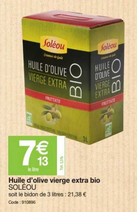Huile D'olive Vierge Extra Bio Soléou