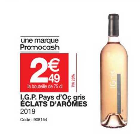 i.g.p. pays d'oc gris éclats d'arômes 2019