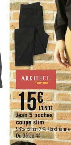 jean 5 poches coupe slim arkitect