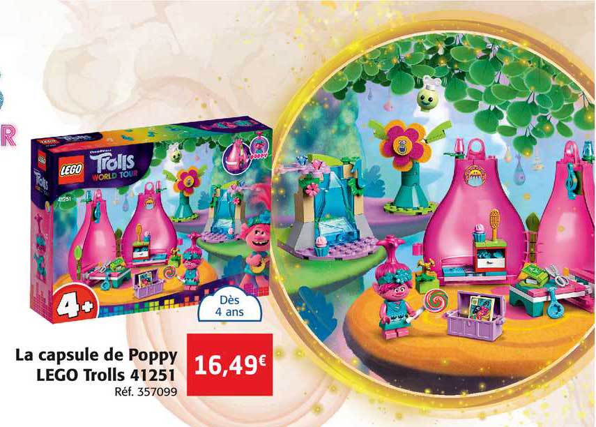 la capsule de poppy lego trolls 41251