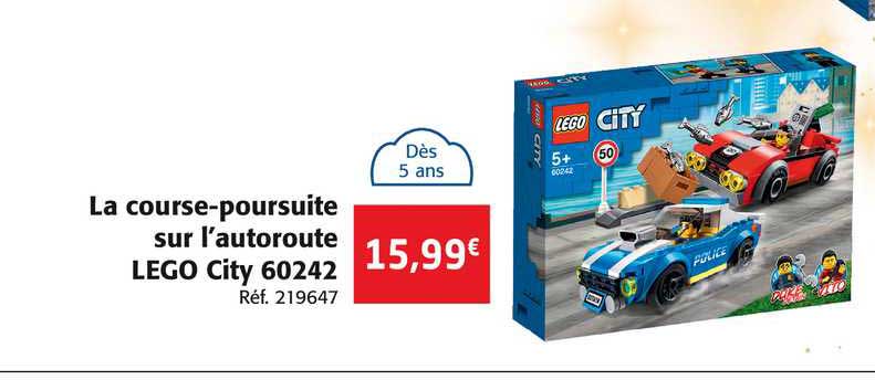 la course poursuite sur l'autoroute lego city 60242