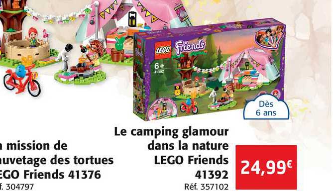 la mission de sauvetage des tortues lego friends 41376 le camping glamour dans la nature lego friends 41392