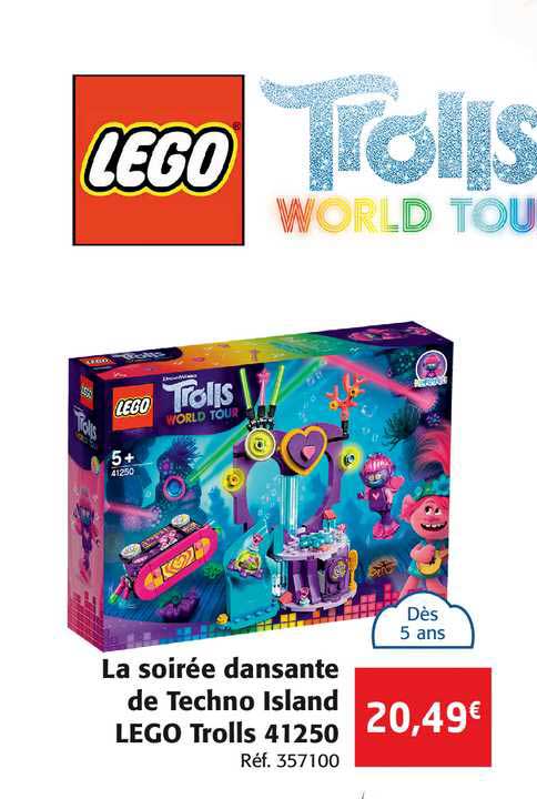 la soirée dansante de techno island lego trolls 41250