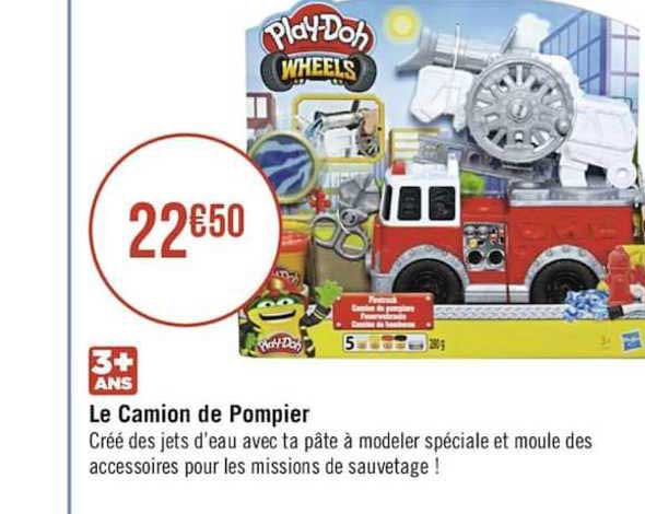 le camion de pompier play doh wheels