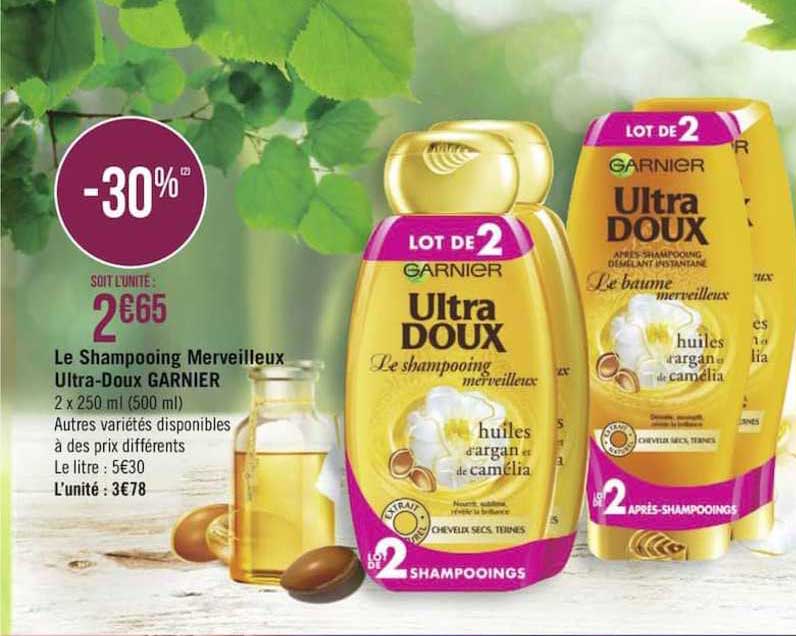 le shampooing merveilleux ultra doux garnier