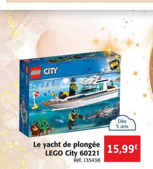 le yacht de plongée lego city 60221