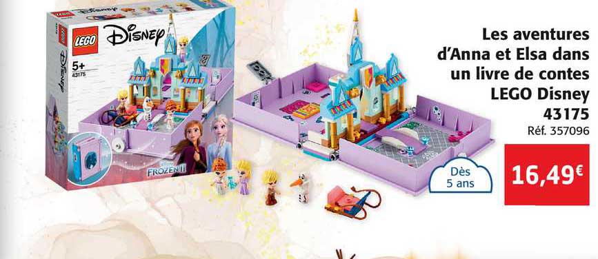 les aventures d'anna et elsa dans un livre de contes lego disney 43175