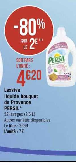 Lessive Liquide Bouquet De Provence Persil -80% Sur Le 2è