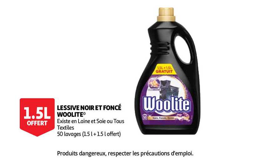 lessive noir et foncé woolite