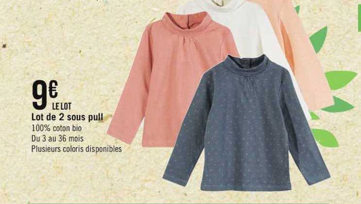 lot de 2 sous pull