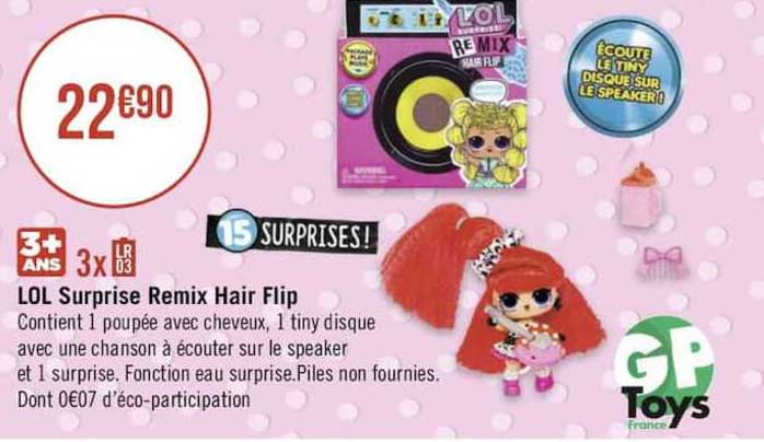 lot surprise remix hair flip