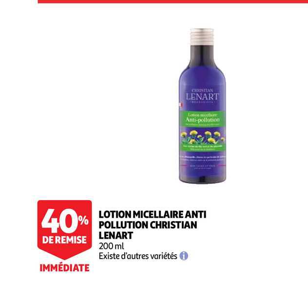 lotion micellaire anti pollution christian lenart