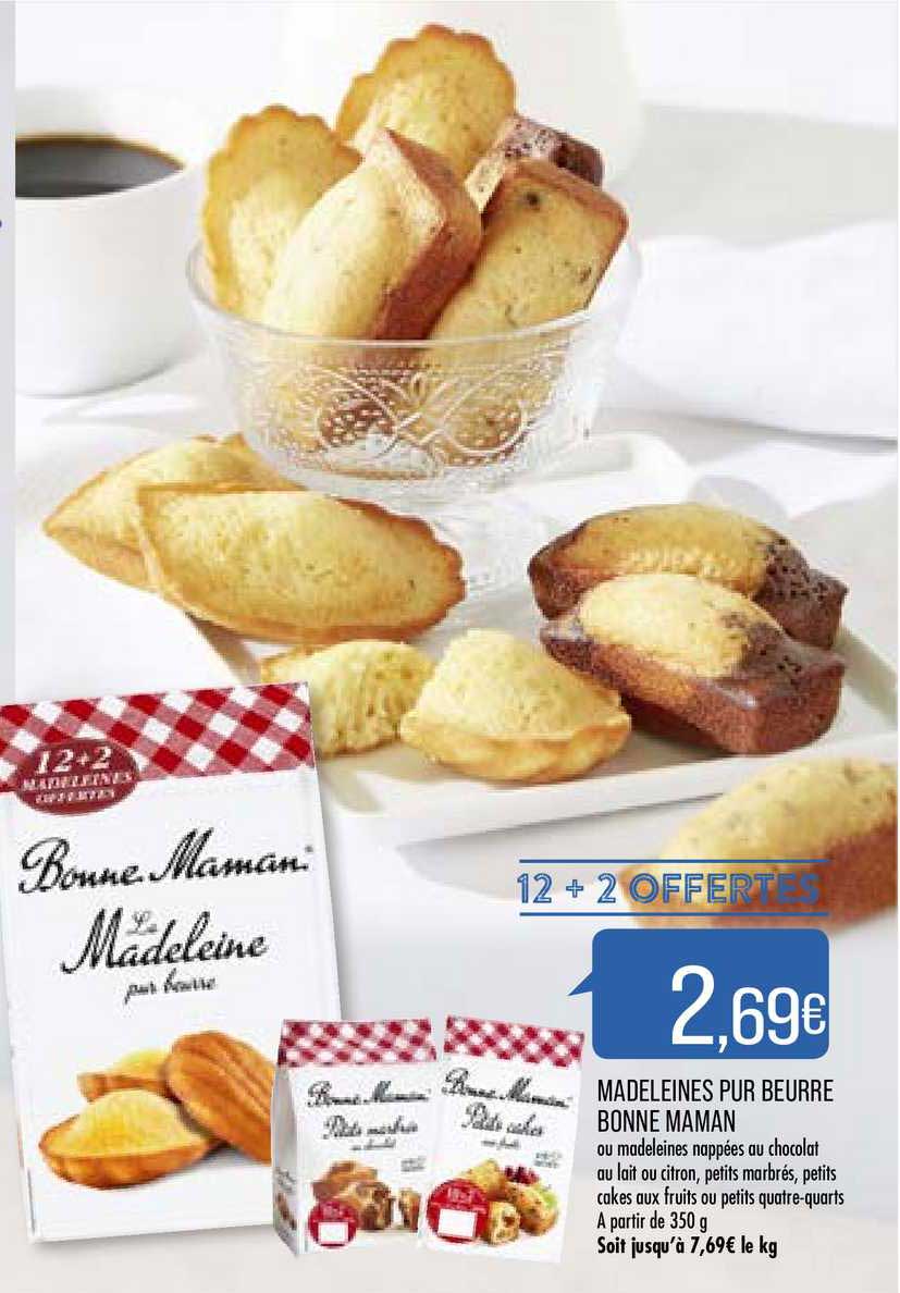 madeleines pur beurre bonne maman 12 +2 offertes