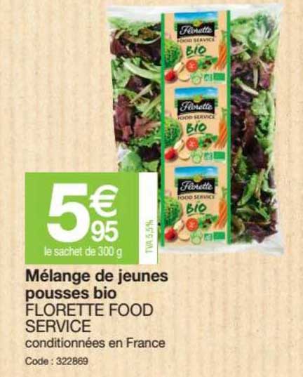 mélange de jeunes pousses bio florette food service