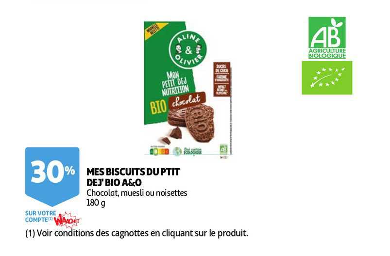 mes biscuits du ptit dej' bio a&o