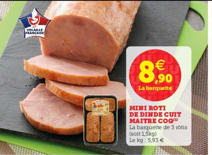 mini rôti de dinde cuit maître coq