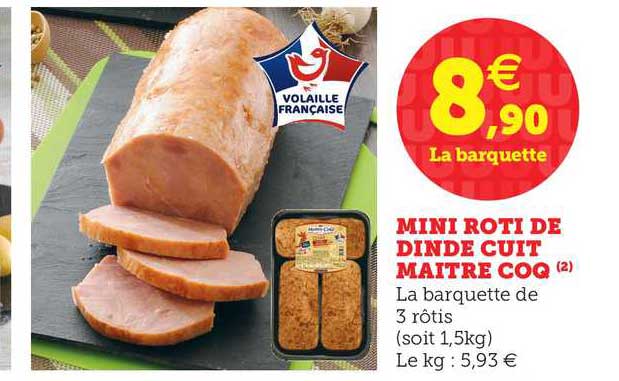 mini rôti de dinde cuit maître coq