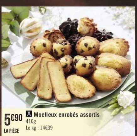 moelleux enrobés assortis