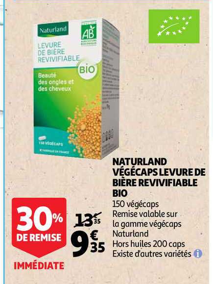 Naturland Végécaps Levure De Bière Revivifiable Bio