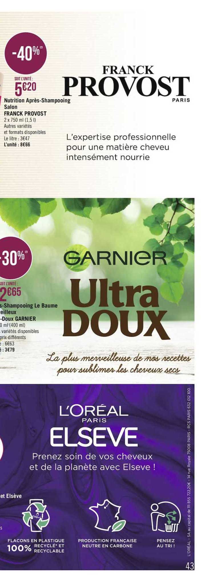 nutrition après shampooing salon franck provost