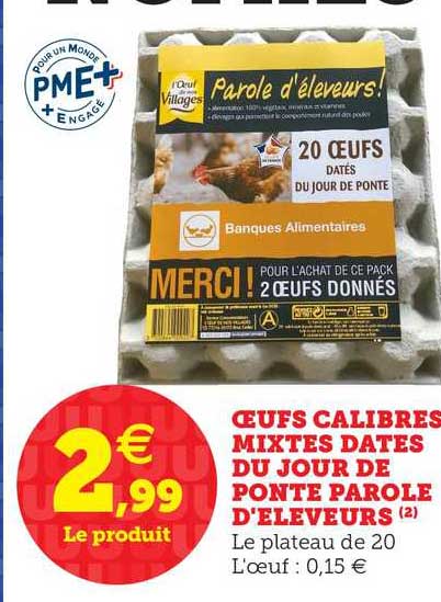 œufs calibres mixtes datés du jour de ponte parole d'éleveurs