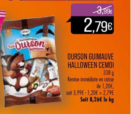 Ourson Guimauve Halloween Cemoi