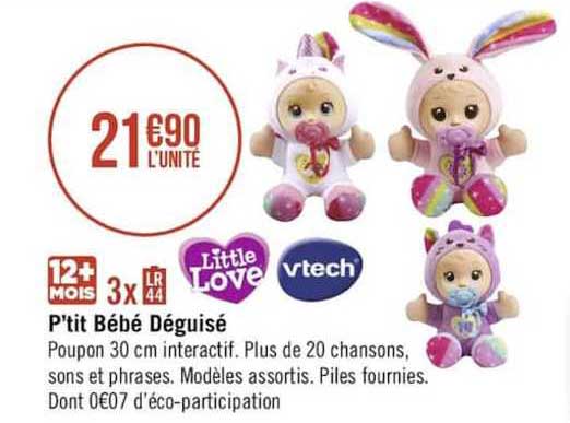 p'tit bébé déguisé little love vtech